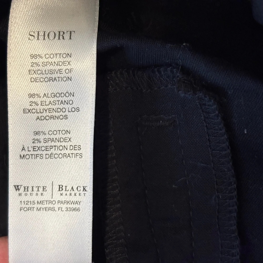 White‎ House Black Market Shorts Dress Black Women's Size 4 Silver Accents EUC